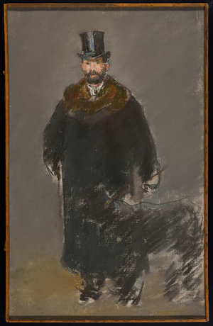 The Man with the Dog, c.1882 (pastel on canvas, prepared with a gray gouache ground)