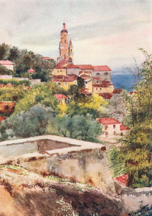 The Old Church, Mentone (colour litho)