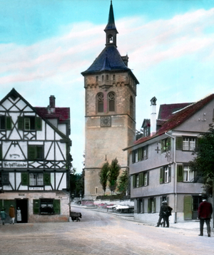 View to the church in Arbon, Thrugau, Switzerland