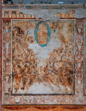 The vision of the Throne and the Adoration of the Lamb, c.1277-83 (fresco)