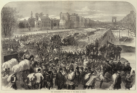 The Capitulation of Paris Scene on the Bridge of Neuilly (engraving)