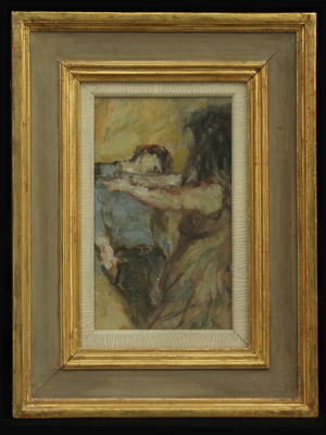 Yolande Sonnebend and P Farley, c.1960 (oil on canvas)