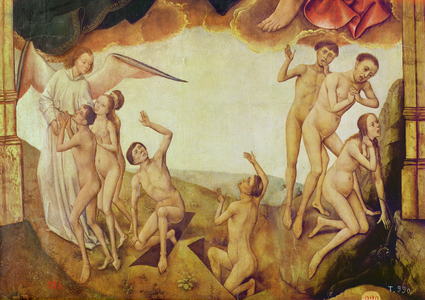 Triptych of the Redemption, right panel: the Last Judgement, detail: the chosen and the damned, 1455-59 (oil on wood) 