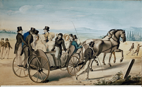 Excursion of the Schubertians from Atzenbrugg to Aumuhl, 1820 (watercolour)