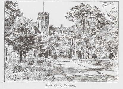 Grove Place, Nursling (litho)