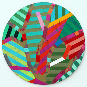 Twixt Heaven & Earth VI-A (acrylic on circular board)