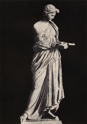 Museo Nazionale delle Terme, Giovane Sacerdotessa, Originale Greco Scoperta nelle proprieta Aldobrandini (b/w photo)