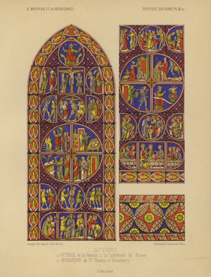 French stained glass, 13th Century (chromolitho)