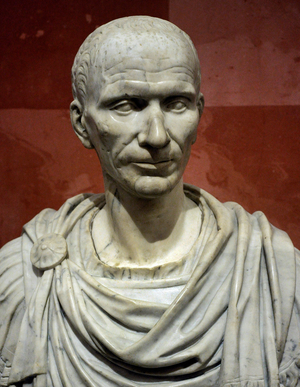 Portrait of Julius Cesar (100 BC-44 BC). Bust. 16th Italian, imitation roman original of the 1st century BC. Marble.