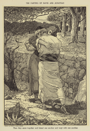 The parting of David and Jonathan (engraving)
