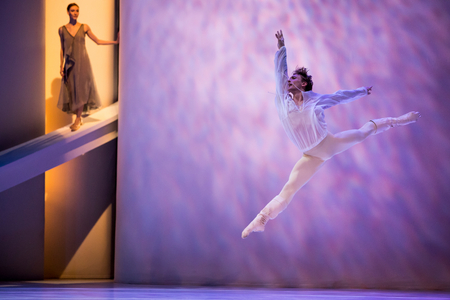 Francesco Resch as Romeo and Olga Smirnova as Juliet, 'Romeo and Juliet' performed by Ballets de Monte Carlo at Teatro de la Maestranza, Seville, Spain, 10 January 2023 (photo)