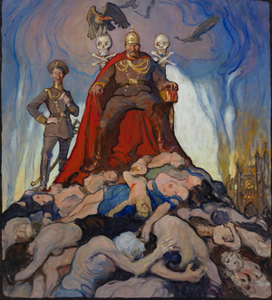 The Abdication of Attila, 1917 (oil on canvas)