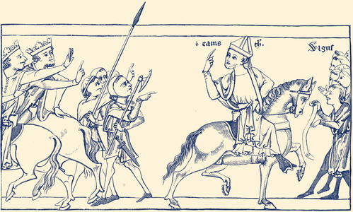 Thomas Becket parting from the two Kings