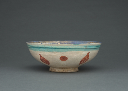 Bowl, Mid 12th Century-Early 13th Century (stonepaste (fritware) with opaque white glaze and minai decoration)