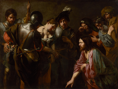Christ and the Adulteress, c.1620 (oil on canvas)