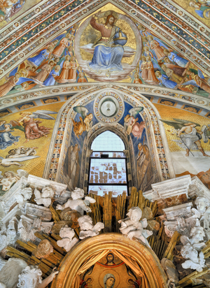 Christ Judge amongst angels, Ascent to Heaven and Descent into Hell, 15th-16th century (fresco)