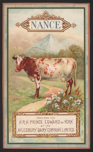 Nance, advertisment for the Aylesbury Dairy Company (chromolitho)