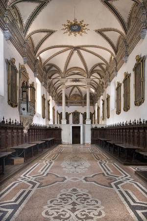 View of the Refectory looking north, Certosa di Pavia, Lombardy, Italy (photo)