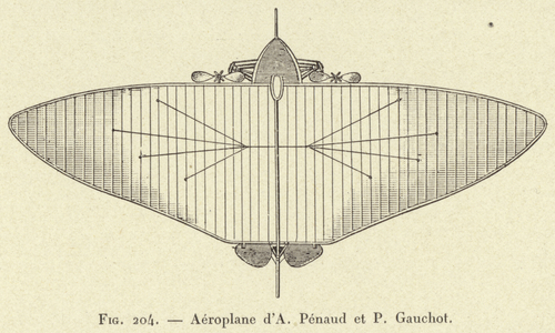 Aeroplane d'A Penaud et P Gauchot (engraving)