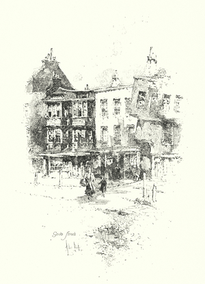 Grub Street, London (litho)