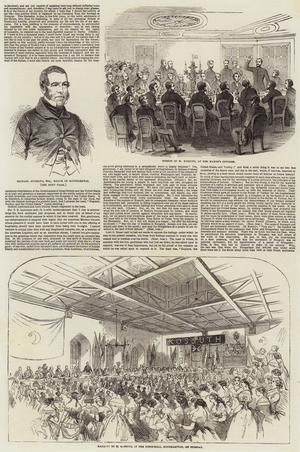 Lajos Kossuth in Southampton (engraving)