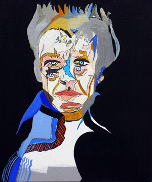 50 Major Writers In History : Hervé Guibert, 2015 (oil and acrylic on canvas)