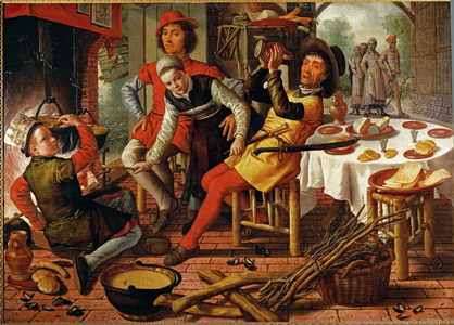 Farmers' feast (oil on oakwood)