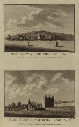 Hulne Abbey, in Northumberland (engraving)