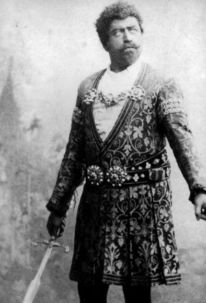 Francesco Tamagno in the role of Othello, Giuseppe Verdi, Scala Theatre of Milan, 1887 (b/w photo)