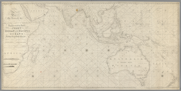 Chart of the Indian and Pacific oceans, 1831 (engraving)