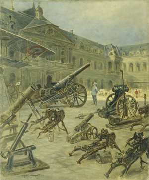 War trophies in the courtyard of the Invalides, 1917 (oil on canvas)
