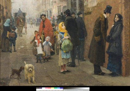 A street in Milan, 1881 (oil on canvas)