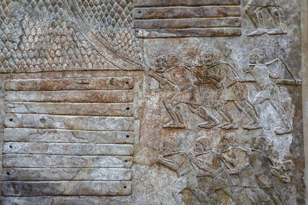 Transport of cedar of Lebanon wood. (Low relief)