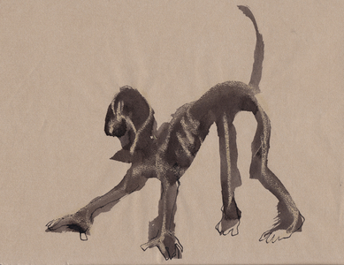 Boy Dog, 2006 (ink wash)