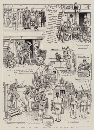 The Crimes of Jocko, a Tragedy on Board HMS "Holly" (engraving)