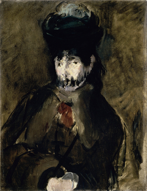 Berthe Morisot Wearing a Veil, 1872 (oil on canvas)