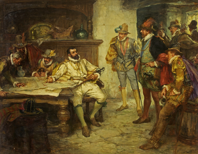 Martin Frobisher's new road to Cathay (oil on canvas)