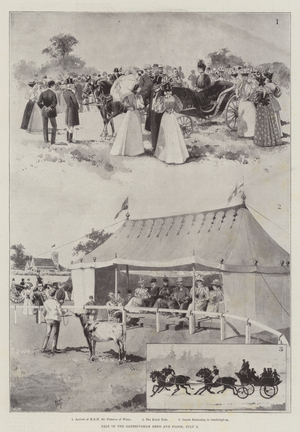 Sale of the Sandringham Herd and Flock, 3 July (engraving)