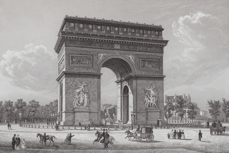 Paris: Arc De Triomphe De L'Etoile (engraving)