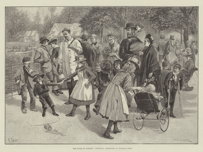 The Lungs of London, Saturday Afternoon in Victoria Park (engraving)