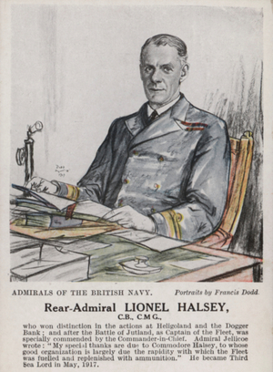 Rear-Admiral Lionel Halsey (colour litho)