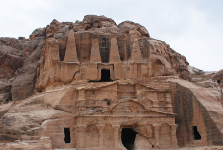Burial Chambers above Petra, Jordan (photo)