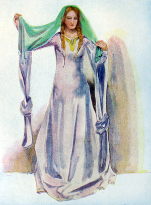 Woman 's costume in reign of Stephen (1135 -1154)