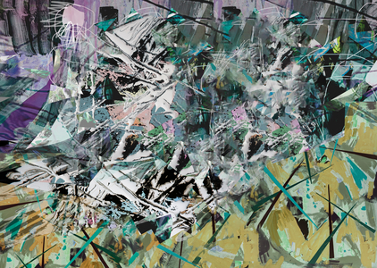 Tanglewood, 2017 (mixed media on wood panel)