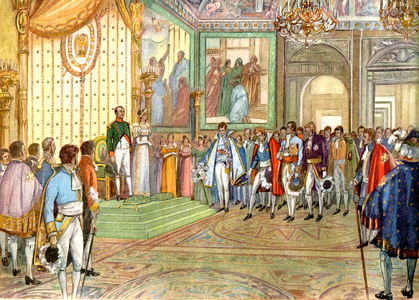 Sacre of the Emperor Napoleon Ist of France, c.1948 (illustration)