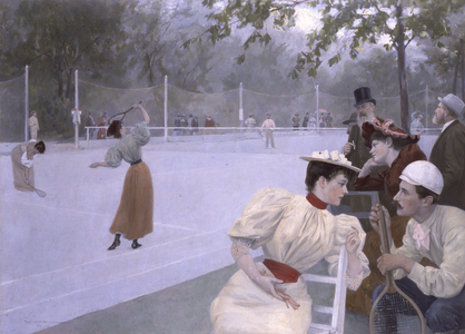 Städtischer Lawn-Tennis-Platz (Municipal Tennis Court), 1895 (watercolour)