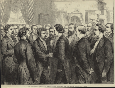 Henry Morton Stanley's return to America (engraving)