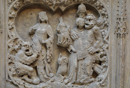 The Miracle of Theophilius, 19th century (low relief)