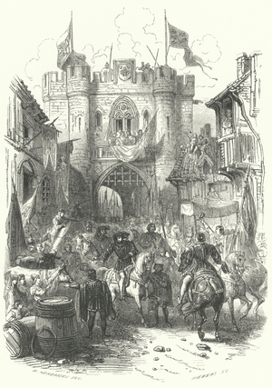 Entry of Philip the Bold, Duke of Burgundy, into Antwerp (engraving)