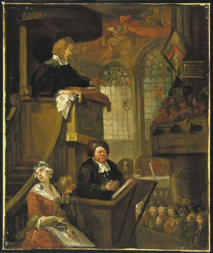 The Sleeping Congregation, 1728 (oil on canvas)